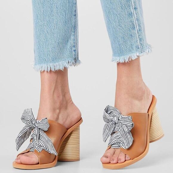 Dolce Vita‎ Women's Amber Leather Heeled Lace Up Sandal in Caramel Size 10 - Picture 3 of 8